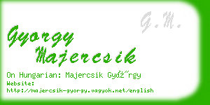 gyorgy majercsik business card